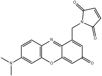 1-N-MALEINIMIDOMETHYL-7-DIMETHYLAMINO-3H-PHENOXAZINE-3-ONE 结构式