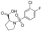 1-[(3-CHLORO-4-FLUOROPHENYL)SULFONYL]PROLINE 结构式