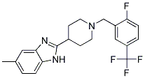 2-(1-[2-FLUORO-5-(TRIFLUOROMETHYL)BENZYL]PIPERIDIN-4-YL)-5-METHYL-1H-BENZIMIDAZOLE 结构式