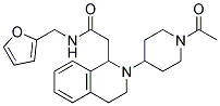 2-[2-(1-ACETYLPIPERIDIN-4-YL)-1,2,3,4-TETRAHYDROISOQUINOLIN-1-YL]-N-(2-FURYLMETHYL)ACETAMIDE 结构式