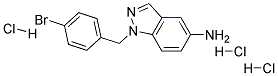 1-(4-Bromo-benzyl)-1H-indazol-5-ylamine trihydrochloride 结构式