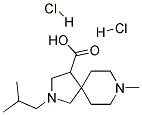 2-ISOBUTYL-8-METHYL-2,8-DIAZA-SPIRO[4.5]DECANE-4-CARBOXYLIC ACID DIHYDROCHLORIDE 结构式