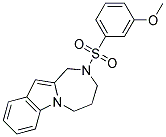 2-[(3-METHOXYPHENYL)SULFONYL]-2,3,4,5-TETRAHYDRO-1H-[1,4]DIAZEPINO[1,2-A]INDOLE 结构式