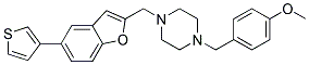 1-(4-METHOXYBENZYL)-4-([5-(3-THIENYL)-1-BENZOFURAN-2-YL]METHYL)PIPERAZINE 结构式