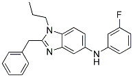 (2-Benzyl-1-propyl-1H-benzoimidazol-5-yl)-(3-fluoro-phenyl)-amine 结构式