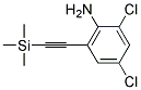 2,4-Dichloro-6-trimethylsilanylethynyl-phenylamine 结构式