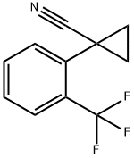 1-(2-三氟甲基苯基)环丙烷甲腈 结构式