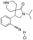 2-(2-ISOPROPYL-1-OXO-2,8-DIAZASPIRO[4.5]DECAN-4-YL)BENZONITRILE HYDROCHLORIDE 结构式