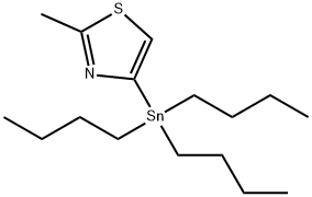 2-METHYL-4-(TRIBUTYLSTANNYL)THIAZOLE 结构式