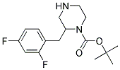 2-(2,4-DIFLUORO-BENZYL)-PIPERAZINE-1-CARBOXYLIC ACID TERT-BUTYL ESTER 结构式