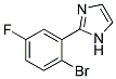 2-(2-BROMO-5-FLUORO-PHENYL)-1H-IMIDAZOLE 结构式