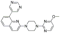 2-[4-(4-METHOXYPYRIMIDIN-2-YL)PIPERAZIN-1-YL]-8-PYRIMIDIN-5-YLQUINOLINE 结构式