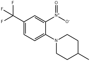1-[2-NITRO-4-(TRIFLUOROMETHYL)PHENYL]-4-METHYLPIPERIDINE 结构式