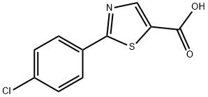 2-(4-氯苯基)噻唑-5-羧酸 结构式