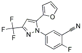 2-Fluoro-5-(5-furan-2-yl-3-trifluoro-methyl-pyrazol-1-yl)-benzonitrile 结构式