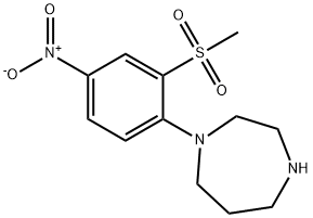 1-[2-(METHYLSULFONYL)-4-NITROPHENYL]HOMOPIPERAZINE 结构式