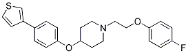 1-[2-(4-FLUOROPHENOXY)ETHYL]-4-[4-(3-THIENYL)PHENOXY]PIPERIDINE 结构式