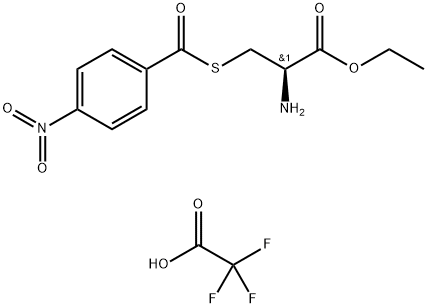 1-ETHOXY-3-[(4-NITROBENZOYL)SULFANYL]-1-OXO-2-PROPANAMINIUM 2,2,2-TRIFLUOROACETATE 结构式