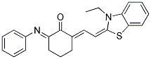 2-((E)-2-[3-ETHYL-1,3-BENZOTHIAZOL-2(3H)-YLIDENE]ETHYLIDENE)-6-(PHENYLIMINO)CYCLOHEXANONE 结构式