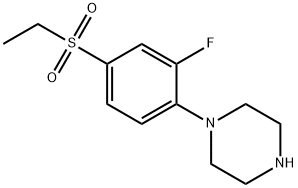 1-[(4-ETHYLSULFONYL-2-FLUORO)PHENYL]PIPERAZINE 结构式