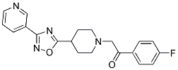 1-(4-Fluorophenyl)-2-[4-(3-pyridin-3-yl-1,2,4-oxadiazol-5-yl)piperidin-1-yl]ethanone 结构式