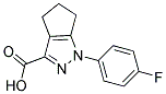 1-(4-FLUOROPHENYL)-1,4,5,6-TETRAHYDROCYCLOPENTA[C]PYRAZOLE-3-CARBOXYLIC ACID 结构式