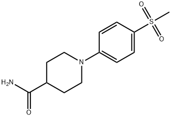 1-[4-(METHYLSULFONYL)PHENYL]PIPERIDINE-4-CARBOXAMIDE 结构式