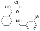 2-(3-BROMO-BENZYLAMINO)-CYCLOHEXANECARBOXYLIC ACID HYDROCHLORIDE 结构式