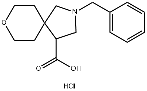 2-BENZYL-8-OXA-2-AZA-SPIRO[4.5]DECANE-4-CARBOXYLIC ACID HYDROCHLORIDE 结构式