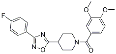 1-(3,4-DIMETHOXYBENZOYL)-4-[3-(4-FLUOROPHENYL)-1,2,4-OXADIAZOL-5-YL]PIPERIDINE 结构式