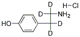 2-(4-Hydroxyphenyl)ethyl-1,1,2,2-d4-amine HCl 结构式