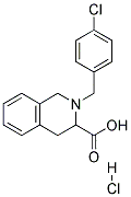 2-(4-CHLORO-BENZYL)-1,2,3,4-TETRAHYDRO-ISOQUINOLINE-3-CARBOXYLIC ACID HYDROCHLORIDE 结构式