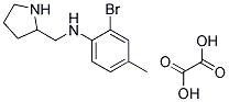 2-Bromo-4-methyl-N-(pyrrolidin-2-ylmethyl)aniline oxalate 结构式