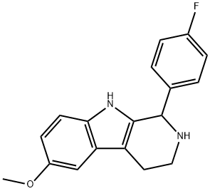 1-(4-FLUORO-PHENYL)-6-METHOXY-2,3,4,9-TETRAHYDRO-1H-BETA-CARBOLINE 结构式