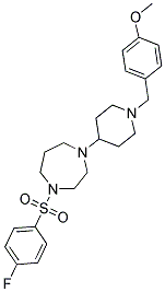 1-[(4-FLUOROPHENYL)SULFONYL]-4-[1-(4-METHOXYBENZYL)PIPERIDIN-4-YL]-1,4-DIAZEPANE 结构式