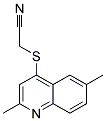 (2,6-DIMETHYL-QUINOLIN-4-YLSULFANYL)-ACETONITRILE 结构式