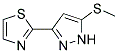 2-[5-(METHYLTHIO)-1H-PYRAZOL-3-YL]-1,3-THIAZOLE 结构式