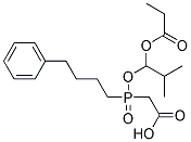 [2-Methyl-1-(1-Oxopropoxy)Propoxy](4-Phenylbutyl)Phosphinyl Acetic Acid 结构式