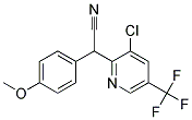 2-[3-Chloro-5-(trifluoromethyl)pyridin-2-yl]-2-(4-methoxyphenyl)acetonitrile 结构式