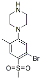 1-[5-Bromo-2-methyl-4-(methylsulphonyl)phenyl]piperazine 结构式