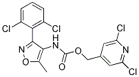 (2,6-Dichloropyridin-4-yl)methyl N-[3-(2,6-dichlorophenyl)-5-methylisoxazol-4-yl]carbamate 结构式