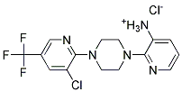 2-{4-[3-Chloro-5-(trifluoromethyl)pyridin-2-yl]piperazino}pyridin-3-aminium chloride 结构式