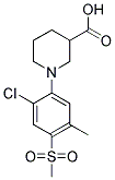 1-[2-Chloro-5-methyl-4-(methylsulphonyl)phenyl]piperidine-3-carboxylic acid 结构式
