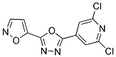 2-(2,6-Dichloropyridin-4-yl)-5-isoxazol-5-yl-1,3,4-oxadiazole 结构式