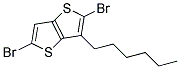 2,5-二溴-3-己基噻吩并[3,2-B]噻吩 结构式