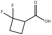 2,2-difluorocyclobutanecarboxylic acid 结构式