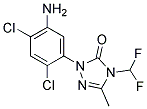 2-(5-AMINO-2,4-DICHLORO-PHENYL)-4-DIFLUOROMETHYL-5-METHYL-2,4-DIHYDRO-[1,2,4]TRIAZOL-3-ONE 结构式