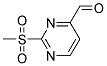 2-METHANESULFONYL-PYRIMIDINE-4-CARBALDEHYDE 结构式