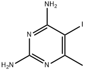 5-碘-6-甲基-2,4-嘧啶二胺 结构式