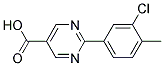 2-(3-chloro-4-methylphenyl)pyrimidine-5-carboxylic acid 结构式